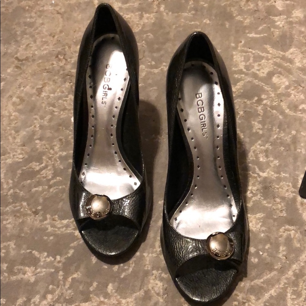 Silver gray shoes